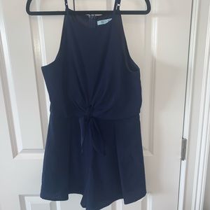 She & Sky Navy Romper